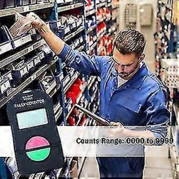 2 stk. elektronisk tæller, digital håndtæller elektronisk manuel klikker med lanyard add subtract model [DB]