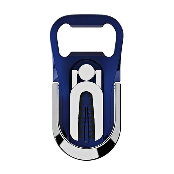 Mobiltelefonholder Multifunktionel Bærbar Bil Luftventil Mount Stand Finger Ring Bracket Flaskeåbner til Smartphone Jikaix Blue