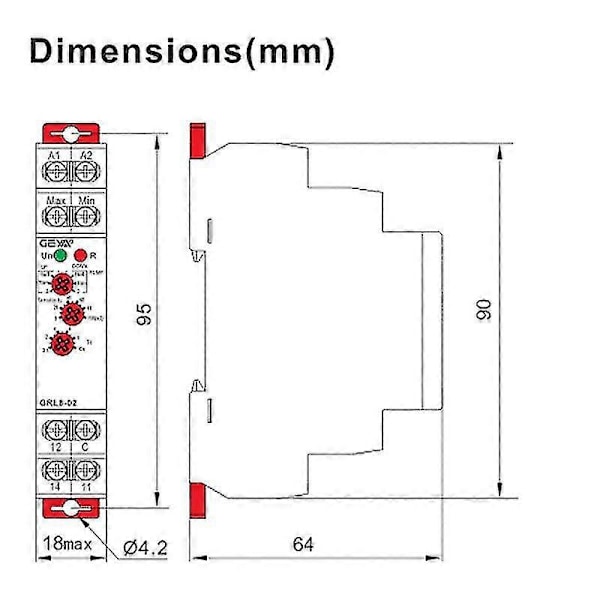 Grl8-02 Vätskekontrollrelä Nivåkontrollrelä 10a Acdc24v-240v Brett Spänningsområde Vattenpump Re [DB]