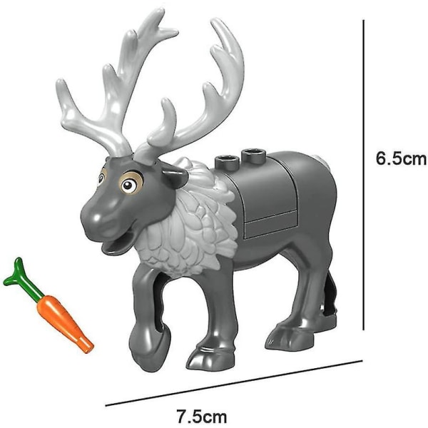 DB 2023 - 9 stk/sett Bydyr Byggeklosser Zoon Figurer Modell Mammut Sabeltann Utdanningsleker