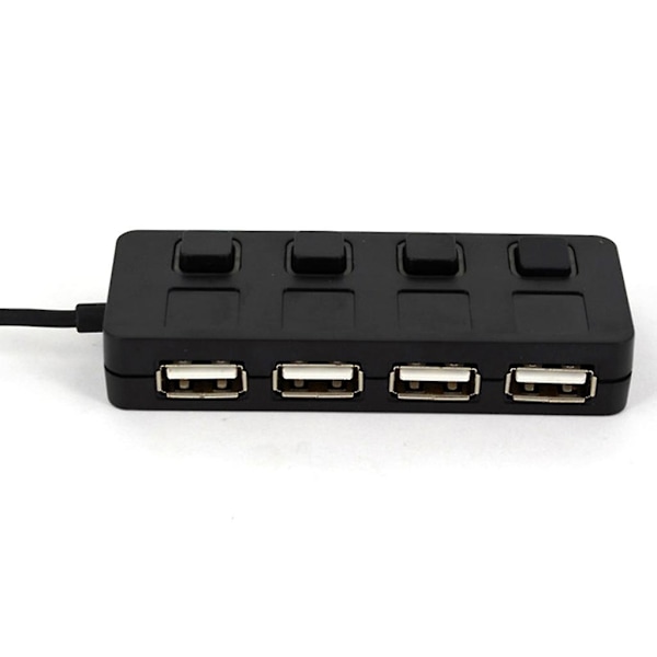 Superhurtig Usb2.0 Hub Multi Usb Splitter 4 Ports Udvidelse 12v Strømadapter {Db} White
