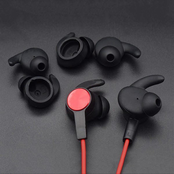 3 Paria Silikonisia Korvanappi Suojaavaa Kannen Korvakorkit Vaihtoehto Yhteensopiva HUAWEI AM61 db Black