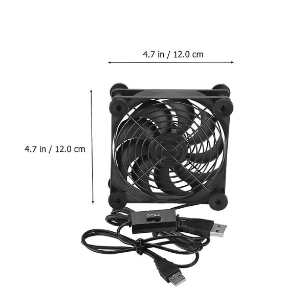 12cm 5v Usb-jäähdytystuuletin Mykistä Set-top Box -reitittimen jäähdytystuuletin Jäähdytin (1 tuuletin)