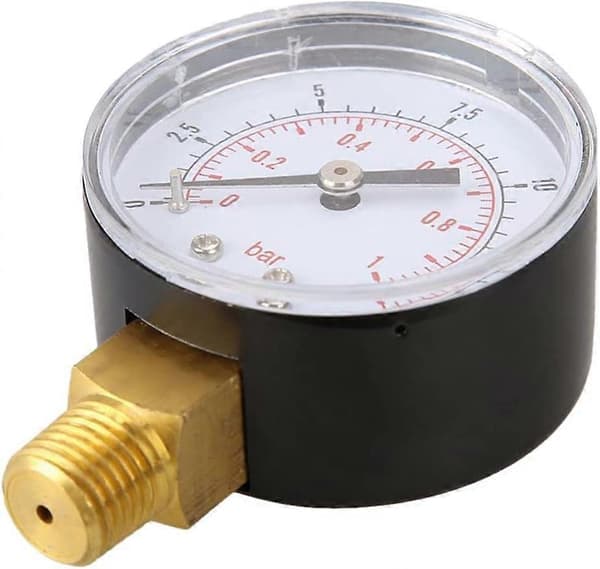 Vattentrycksmätare Pooltrycksmätare Manometer Tryckmätning är 0~15psi eller 0~1bar [DB]
