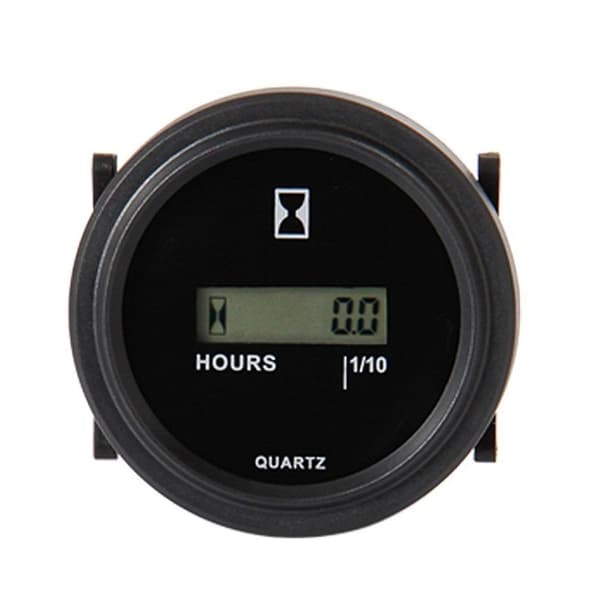 Digital Timer med Nulstilling - Kørselstimer Dataopbevaring til Plæneklipper, Traktor, Generator, Golfvogn {db} black