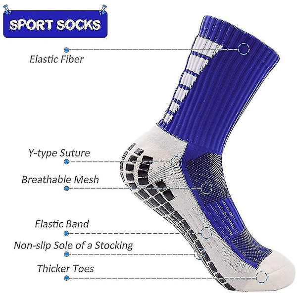 Skridsikre Sokker [DB] 3 Pairs Blue