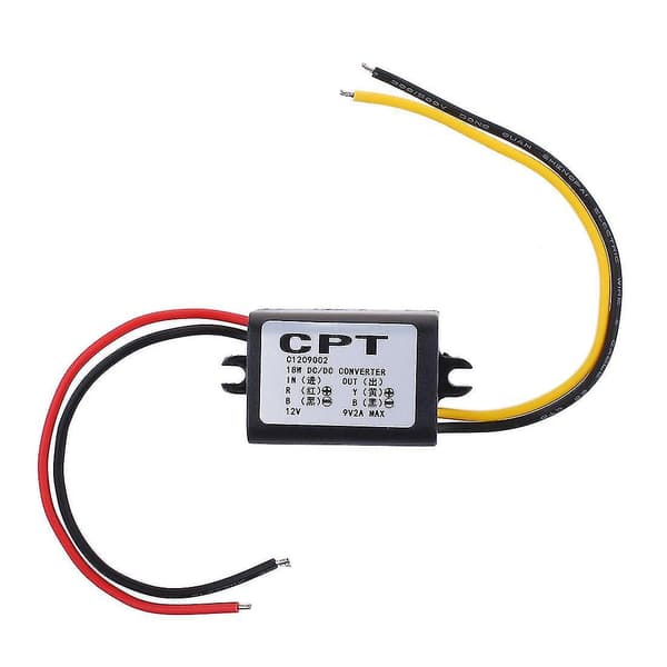 12v til 9v DC-DC Konverter Step Down Modul Spændingsregulator [db] Black