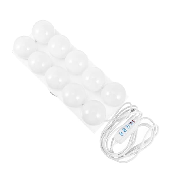 Makeup spejllys LED dæmpbar makeupspejllampe pærer USB makeuplys (10 pærer)[DB]