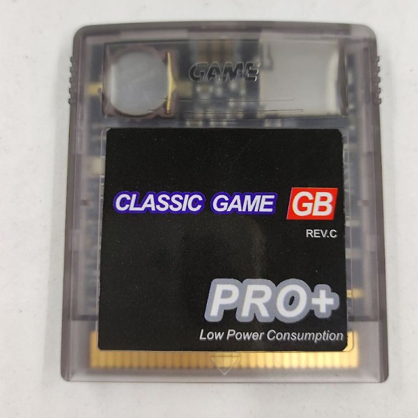 2750 peliä yhdessä Os V4 Edgb mukautettu pelikortti Gameboy- Gb pelikonsolille virransäästöversio db Transparent  Black