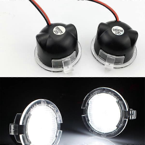 LED Side Mirror Puddle Lights Lamper for Edge Mondeo 5 Taurus E X Flex Explorer Expedition [Db] Blacktransparent