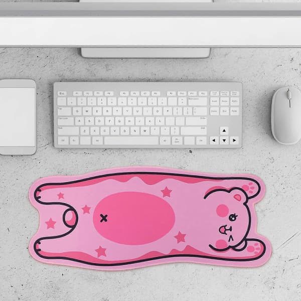 Pink bjørnedesign stor musemåtte til jævn museglidning 1 stk [DB]