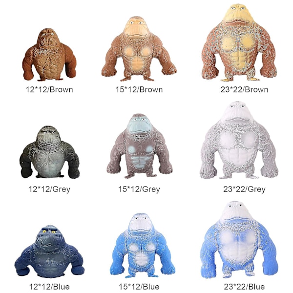 Aporleksak Figur för Barn och Vuxna, Avspänning och Stretch Stress Gorilla, het! [DB]