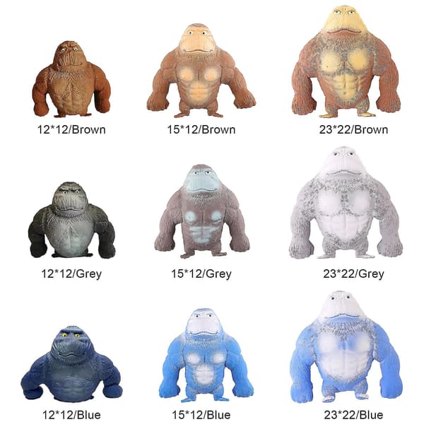 Monkey-legetøjsfigur til børn og voksne, afspænd og stræk stressgorilla, hot! [DB]