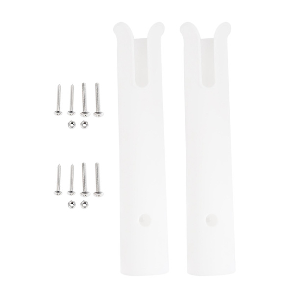 2 stk. Fiske Stang Holder Fiske Stang Stativ Skip Fiske Stang Rør Yacht Fiske Stang Ramme For Båt Hvit