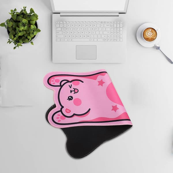 Pink bjørnedesign stor musemåtte til jævn museglidning 1 stk [DB]