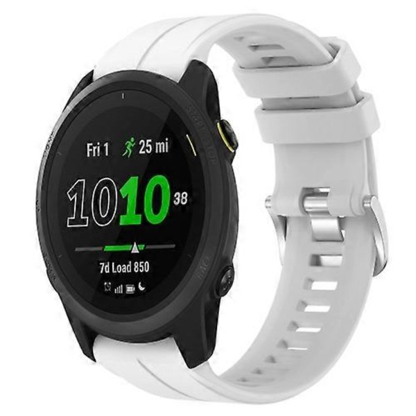 Garmin Forerunner 745 22mm silikoninen urheilukellon ranneke [DB] White