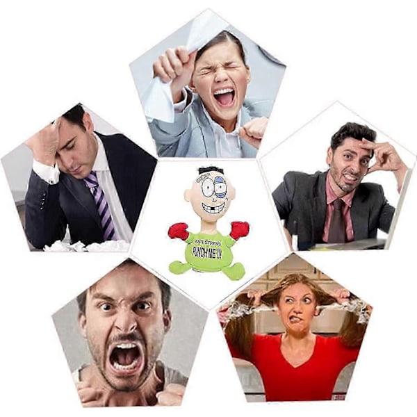 Sjov Punch Me Skrigende Dukke, Anti-Stress Punch Me Dukke, Bokselegetøj Kreativ Ventil Skrigende Dukke, Interaktive Skrivebordslegetøj med Lyd Punch [db]