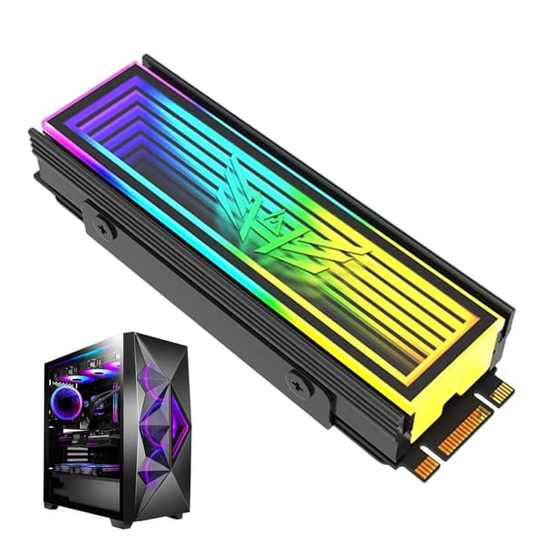 Harddisk-køler, lydløs radiator med skridsikker base, eksternt køleventilator-tilbehør, bærbart varmeafledningsværktøj, til computer, bærbar computer[DB] Black