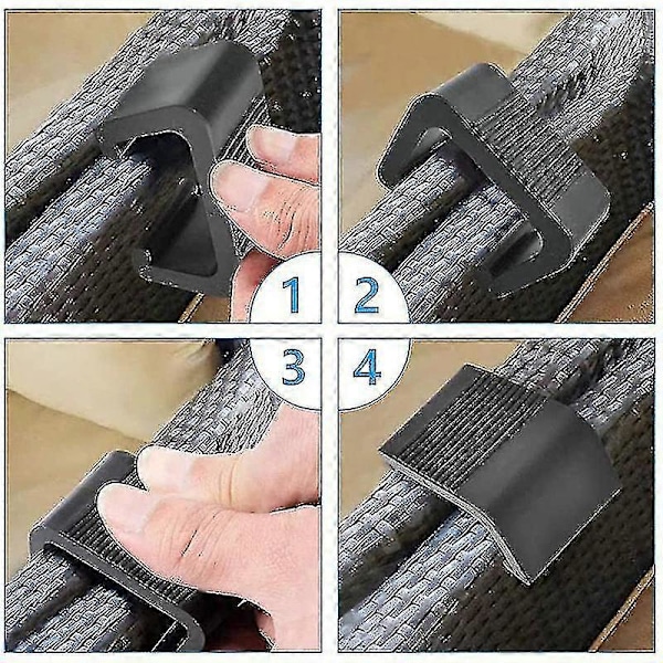 Rattan Møbelklemme Multifunksjonell Kurv Sofa Kobling Festemiddel Holdbar Utendørs Rattan Stol Klemme [DB] Card Slot  5.25cm  pack Of 8