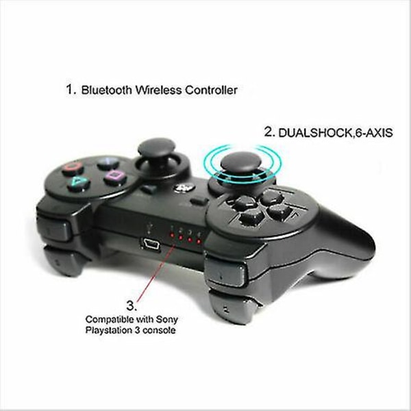 Ps3 Wireless Dualshock 3 Controller Joystick -peliohjain Playstation 3 DB:lle Black