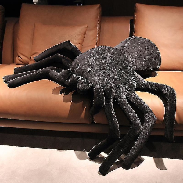 Uusi hämähäkkimusta hämähäkkinukke tumma täytetyt lelupoikien lahjalahjatyyny DB 25-40 cm - 0.2 kg