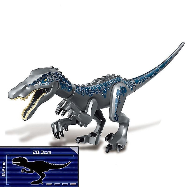 1 stk Jurassic Big Size Dinosaur Building Blocks T-rex Quetzalcoatlus Baryonyx Action Figures Barn Leke Gaver Gaver Db Baryonyx grey