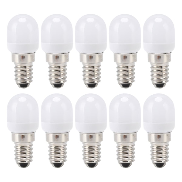 202410st E14 glödlampa rostfritt stål 1,5W 220V LED-lampa för ljuskrona Takskåp Väggbordslampor vitt ljus [DB]