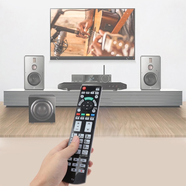 Fjernkontroll for Panasonictx-l42etw50 Tx-p50vt50b, bærbar N2qayb000715, svart [DB]