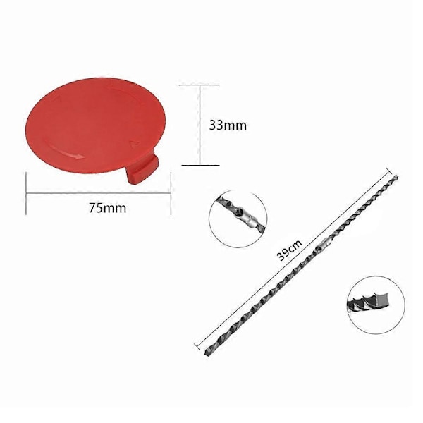 10 stk. for bosch afs 23-37 gressklipper nylon trimmertråd med spenne f016800431 [DB]