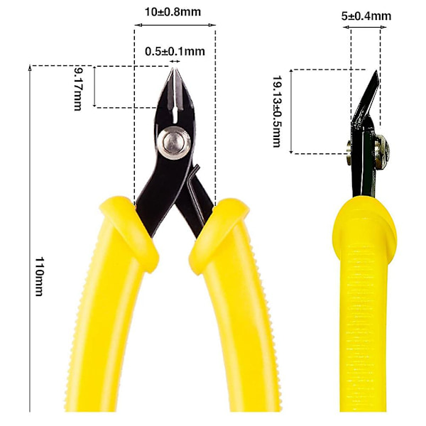 Diy-verktygssats, 2 st/set Clipper och tång med nålspets för montering av metallpussel, skärning och böjning