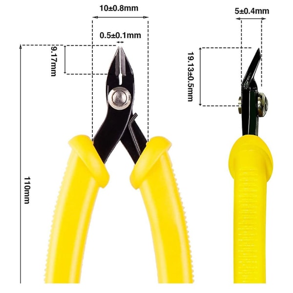 Gjør-det-selv-verktøysett, 2 stk/sett Klipper og nåletang for metallpuslespill montering av skjæring og ben