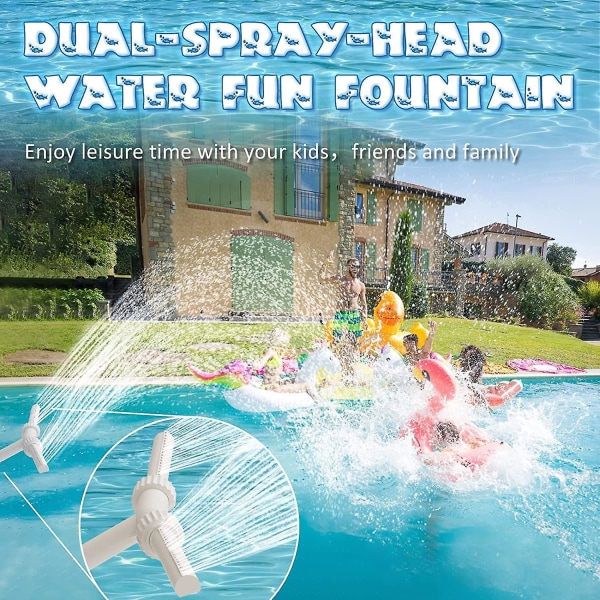 Simningspool Vattenfall Spray Fontän (passar de flesta 1,5\" Ovanjordiska gängade returstrålar)