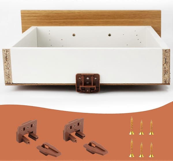 6-pack Spårguide-set för låda, Plastspårguider för Kenlin Rite Trak I, Brun {db}
