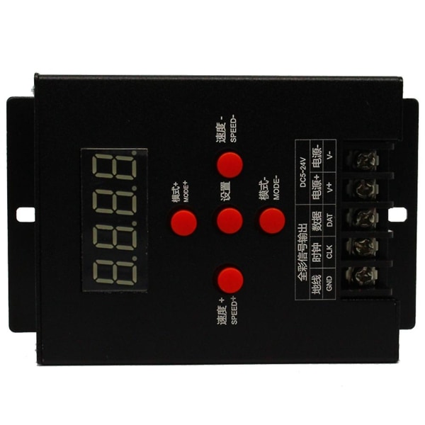 Led-controller Ws2811/2812/1903 fuldfarve lys med mini T-500 controller fuld farve intelligent [DB]