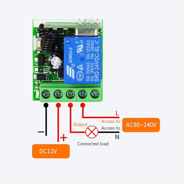 Langaton kauko-ohjain moottorivaihteen lähetinmoduuli 433MHZ kauko-ohjain [db]:lle