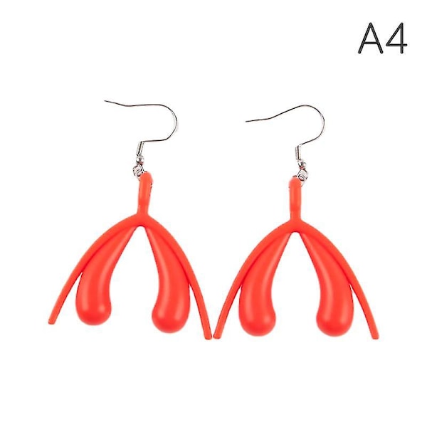 Nye Mode Klitoris Øreringe Til Kvinder Minimalistiske Dråbeøreringe Smykker db Light green 1 Pair