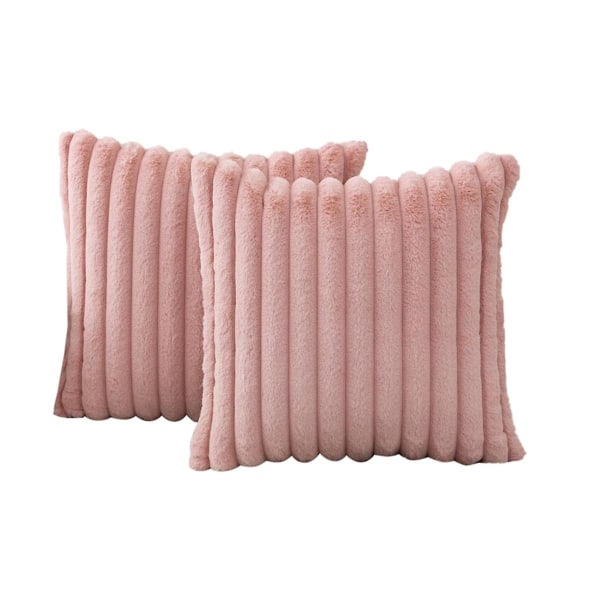 Fuzzy päls plysch rosa kuddfodral luddiga randiga örngott kuddfodral 18 X  18 tums dekor soffa soffa Sovrum B 13b9 | Fyndiq