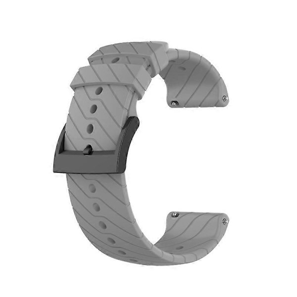 24mm Ersättningsarmband i Silikon Universal Klockarmband Smart Klockrem för Suunto 9 Db Grey