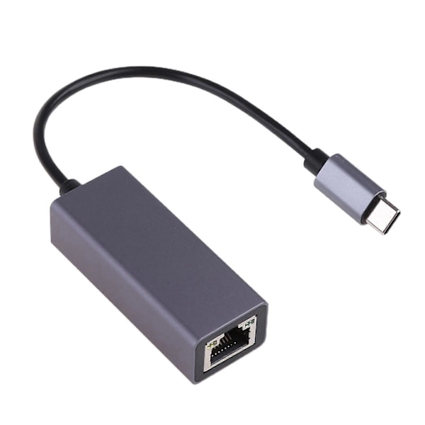 USB Ethernet-adapter USB C till 10 100 Ethernet LAN-nätverksadapter [Db] Silver