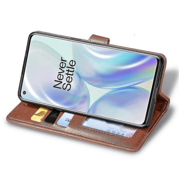 Etui til OnePlus 8 Cover Retro Flip Wallet Magnetisk Bumper Flip Beskyttelse - Brun[DB]