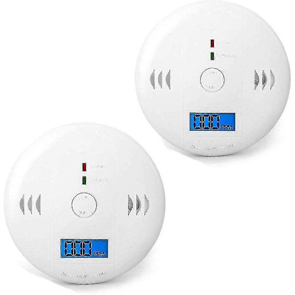 Karbonmonoksiddetektor CO-alarm, Hecopro digitalt display karbonmonoksidalarm, strømdeteksjonsutstyr - CE db