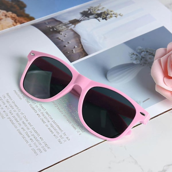 12 Pak Solbriller Neon Farver Solbriller Fest Favorer Goody Bag Fyld Bulk til Fødselsdagsfest Strand Pool Party, 12 Farver{ DB} Pink
