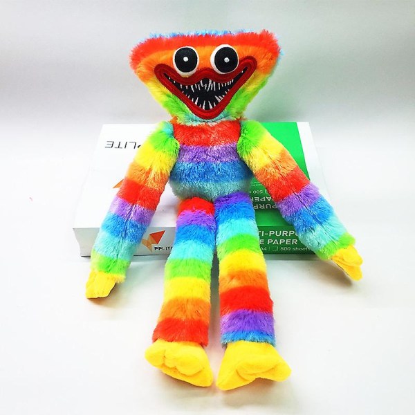 (Regnbåge) 40CM Poppy Playtime Huggy Wuggy Plysch Fylld Docka [DB]