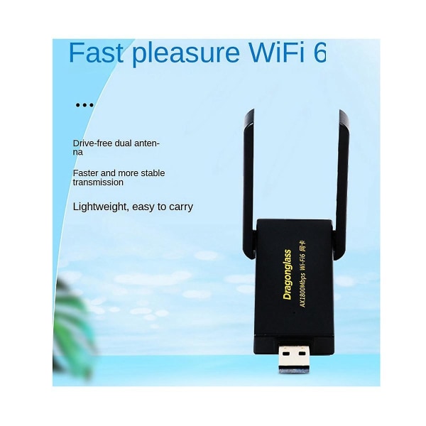 Wirelesslan Adapterusb3.0 2.0 Wi-fi6 1800m Wireless Lan Ethernet Wi-Fi Dongle 1800mbps 2.4g5.8gdual