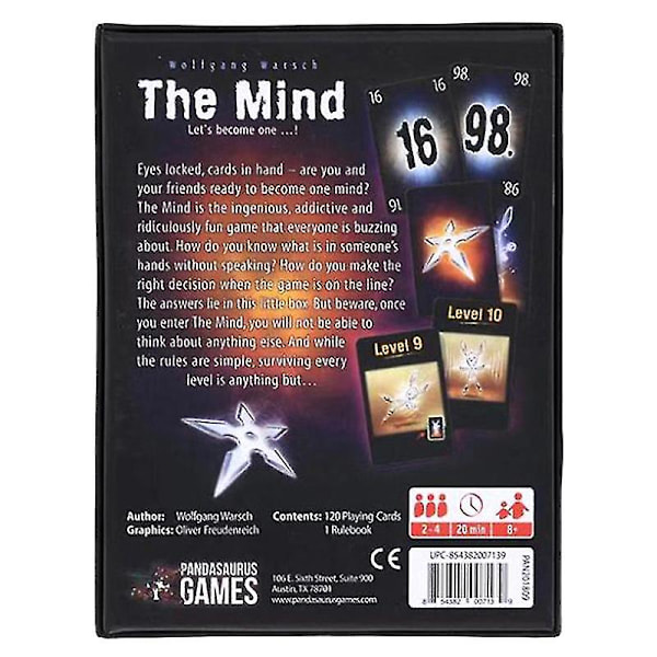 2022 The Mind -korttipeli Juhla-arvoituslautapeli Tiimikokemus Interaktiivinen peli Hfmqv [DB] One Size