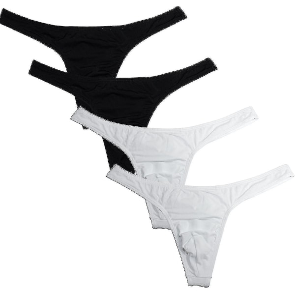 Pakke med 4 herre-strenge Black White M