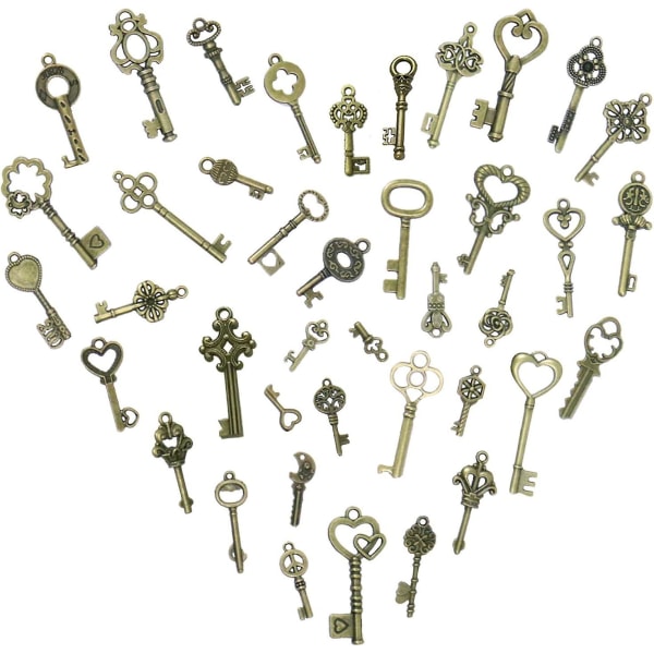 Vintage Nyckeldekoration Antik Set (40 delar)