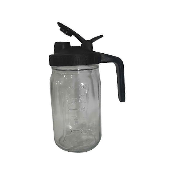 32oz Mason Jar Hældetud Låg - Glaskande med Låg, Brystmælk Kande, Forsegling til Juice, Mælk, Kaffe, Te, Lemonade, Drik [DB]