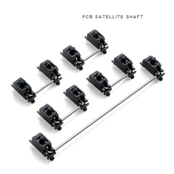 Plattamonterade Stabilisatorer Transparent Satellitaxel 6.25X 2X för Mekaniska Tangentbord Modifieringsknappar (Svart) black