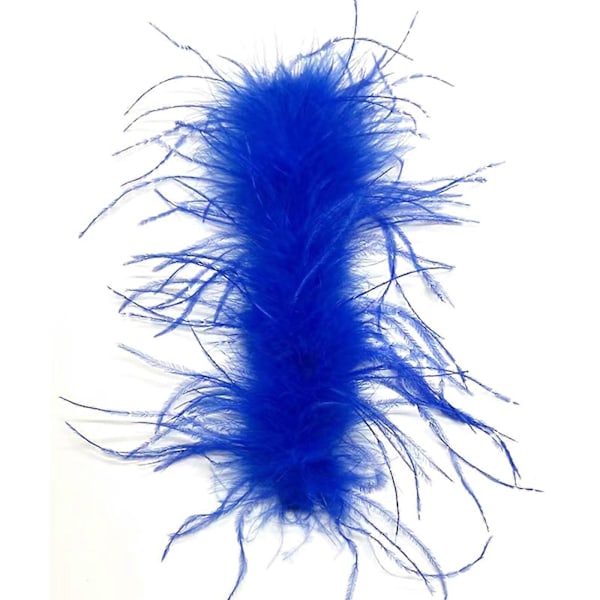 Äkta Päls Strutsfjäder Manschetter Handledsärm Fjäder Manschett Kavaj Slap Armband Fjäder [db] blue